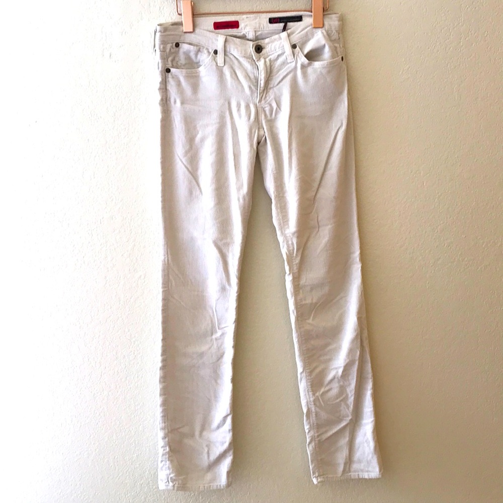 AG Jeans Casablanca straight leg cream colored cords sz 27